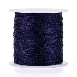 Polyester Braided Metallic Thread, for DIY Braided Bracelets Making and Embroidery, Indigo, 0.4mm, 6-Ply, about 54.68 yards(50m)/roll(OCOR-I007-B-06)