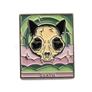 Dark Green Skull Alloy+Enamel Enamel Pins
