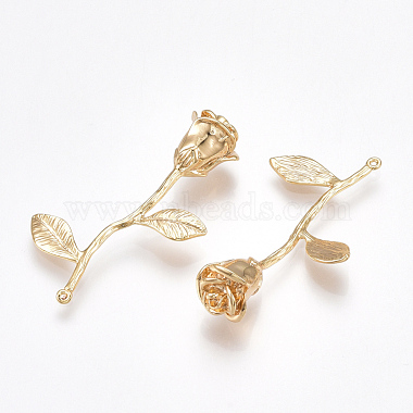 Real Gold Plated Flower Brass Pendants