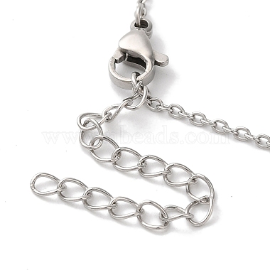 Non-Tarnish 304 Stainless Steel Cable Chain Bowknot Pendant Necklaces(NJEW-Z041-03P-03)-3