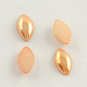 cabochons en verre opaque plaqué perlé(PORC-S779-9x18-20)-1