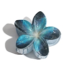 Flower Plastic Claw Hair Clips, Hair Accessories for Women & Girls, Steel Blue, 80x70mm(PW-WG4EC66-02)