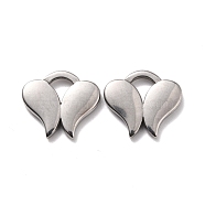 304 Stainless Steel Pendants, Butterfly, Stainless Steel Color, 14x16x2.5mm, Hole: 3.5x4mm(STAS-B024-26P)