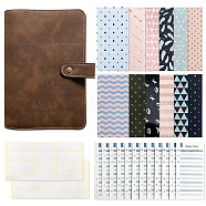 Reusable Plastic Budget Envelopes for Cash Savings, with Budget Sheets, Label Stickers and Organizer Wallet, Mixed Color, Camel, 171x87x0.1mm(DIY-I056-05A)