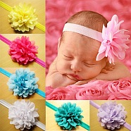 Elastic Baby Headbands, with Random Color Elastic Cord, Cloth Flower Girl Headbands, Mixed Color, 112mm(OHAR-S115-M04)