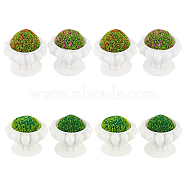 8Pcs 4 Styles Resin Simulated Flower Bed, Micro Landscape Dollhouses Garden Ornaments, Mixed Color, 19~20x16.5~18.5mm, 2pcs/style(AJEW-GO0001-71)