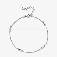 925 Sterling Silver Chain Bracelets, Silver, 6.69 inch(170mm)(UD3650-2)