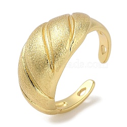 Rack Plating Brass Cuff Finger Rings for Women, Cadmium Free & Lead Free, Long-Lasting Plated, Real 18K Gold Plated, Twist, 11mm, Inner Diameter: adjustable(RJEW-C114-13G-G)