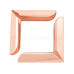 Iron Photo Corners for Photo Albums, Rose Gold, 25.5x25.5x6.5mm(IFIN-R002-03RG)