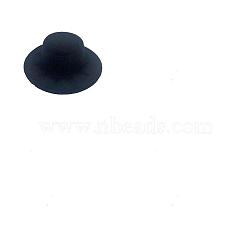 15Pcs Mini Polyester Doll Hat, Black, 100x35mm, Inner Diameter: 55mm(DIY-PH0035-29)