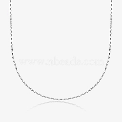 925 Sterling Silver Link Chain Necklaces, Fashionable and Simple, Silver, 15.75 inch(400mm)(EJ2248-6)