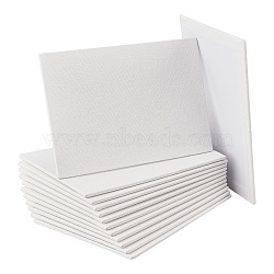 Wood and Cotton Painting Canvas Panels, Blank Drawing Boards, for Oil & Acrylic Painting, Rectangle, White, 17.8x12.8x0.3cm(DIY-NB0001-71A-01)