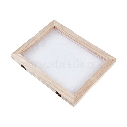 Wooden Paper Making, Papermaking Mould Frame, Screen Tools, for DIY Paper Craft, BurlyWood, 25x19x2.1cm(DIY-WH0171-46B)