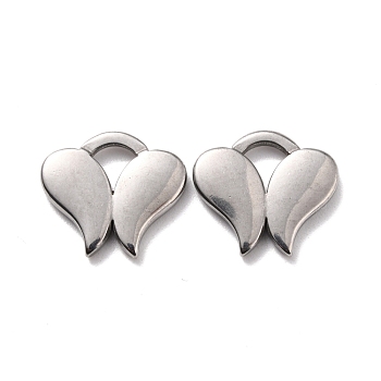 304 Stainless Steel Pendants, Butterfly, Stainless Steel Color, 14x16x2.5mm, Hole: 3.5x4mm