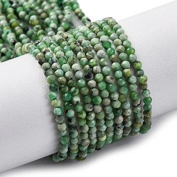 Natural Variscite Beads Strands, Faceted, Round, 2mm, Hole: 0.5mm, about 220pcs/strand, 15.31''(38.9cm)