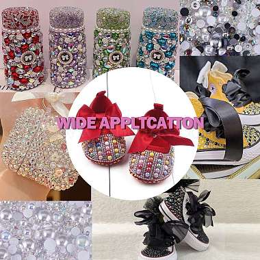 60g Resin patch multi size mixed pearl patch DIY jewelry accessories(2 bags)(JX586G)-7