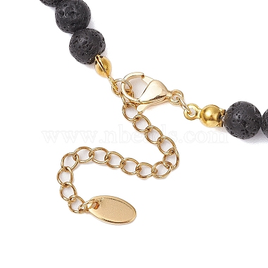 Natural Lava Rock Beaded Necklaces(NJEW-JN04856)-5