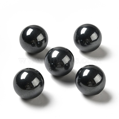 Round Black Stone Beads