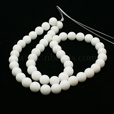 Chapelets de perles rondes en jade de Mashan naturelle(G-D263-14mm-XS01)-2