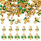 40Pcs 2 Styles Brass Enamel Eye Pin Peg Bails(KK-TA0003-44)-1