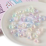 Opaque Acrylic European Beads, Large Hole Beads, Heart, Mixed Color, 13.8x16.8x11.3mm, Hole: 5mm(X-OACR-F010-17)