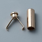 Alloy Shoelace Protector Tips, Matal Aglets Cord Ends, Light Gold, 15.5x6mm, Inner Diameter: 5.5mm(FIND-WH0032-46KCG)