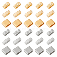 36Pcs 6 Style 201 & 304 Stainless Steel Slide Charms, Rectangle, Mixed Color, 4~13x7.5~12.5x5~7.5mm, Hole: 4~5.5x9.5~10.5mm, 6pcs/style(STAS-UN0043-59)