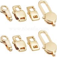 SUPERFINDINGS 8Pcs 4 Styles Brass Lobster Claw Clasps, Real 18K Gold Plated, 11~25x5~10x3~4mm, 2pcs/style(FIND-FH0004-50)