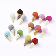 Wool Felt Ice Cream Crafts Supplies, for Baby Shower Gender Reveal Tent Decoration, Mixed Color, 62~63x30~32mm(DIY-I031-A-M)