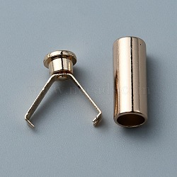 Alloy Shoelace Protector Tips, Matal Aglets Cord Ends, Light Gold, 15.5x6mm, Inner Diameter: 5.5mm(FIND-WH0032-46KCG)