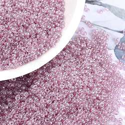 MIYUKI Round Rocailles Beads, Japanese Seed Beads, 15/0, (RR3509) Transparent Light Rose Luster, 1.5mm, Hole: 0.7mm, about 5555pcs/10g(X-SEED-G009-RR3509)