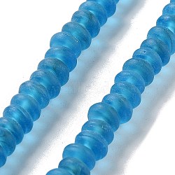 Handmade Lampwork Beads, Rondelle, Dodger Blue, 9~9.5x4.5~5mm, Hole: 1.8mm, about 133pcs/strand, 25.20''(64cm)(LAMP-Z008-10B)