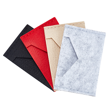 WADORN 4Pcs 4 Colors Wool Felt Envelope Purse Insert Organizer, for Crossbody Bag Making, Mixed Color, 5.8x9x0.35cm, 1pc/color