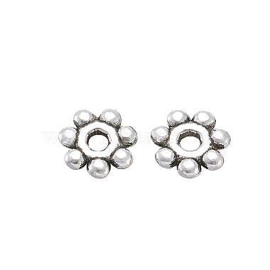 Tibetan Silver Daisy Spacer Beads(TIBE-TA0001-05AS-A)-5