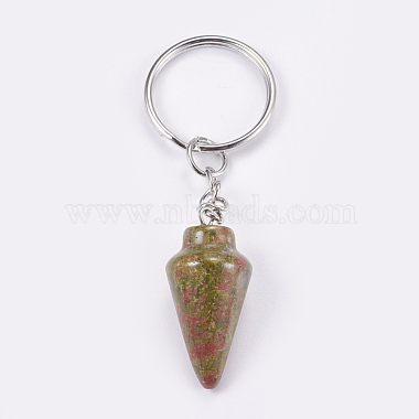 Natural & Synthetic Mixed Stone Keychain(KEYC-P041-A)-3