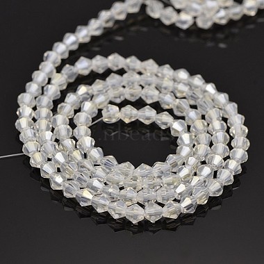 Faceted Bicone Electroplate Glass Beads Strands(EGLA-P016-3mm-AB01)-2