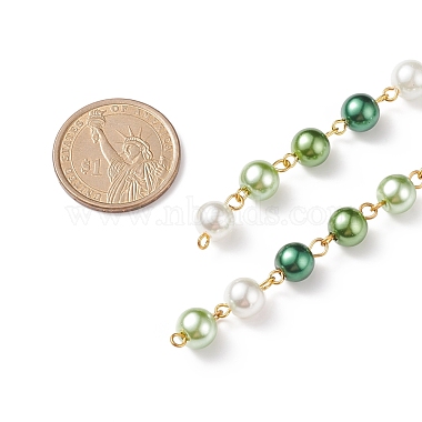Handgefertigte Perlenkette aus Glasperlen(AJEW-JB01134-03)-2