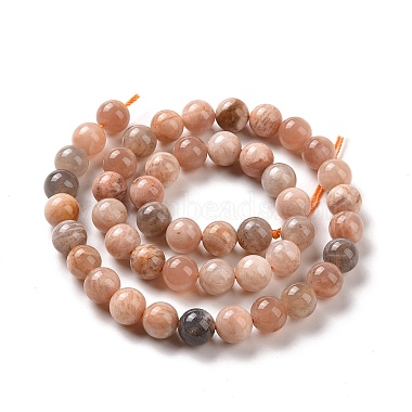 Round Natural Sunstone Beads Strands(G-I176-09-10mm)-2