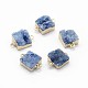 Natural Druzy Quartz Links connectors(G-P396-11G-01)-1