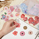 5 Bags 5 Styles PVC Plastic Floral Self Adhesive Decorative Stickers(STIC-CP0001-07)-3