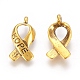 Breast Cancer Awareness Ribbon Carved Word Hope Tibetan Style Alloy Message Pendants(X-TIBEP-S278-AG-FF)-1