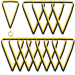 40Pcs Polyester Medal Straps, Award Neck Ribbons, Medal Lanyards, with Iron Clasps, Gold, 864x22mm(AJEW-CP0011-54A)