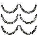 Brass Chain, Clothes Accessories, Gunmetal, 95mm(FIND-WH0366-474B)
