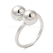 Large Ball Cluster Finger Ring, Brass Ring for Women, Platinum, 1.9~17mm, Inner Diameter: US Size 7 1/4(17.5mm)(RJEW-A017-01P)