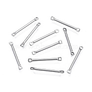 Tarnish Resistant 304 Stainless Steel Link Connectors, Stainless Steel Color, 20x2x1mm, Hole: 1.2mm(STAS-S117-019C)