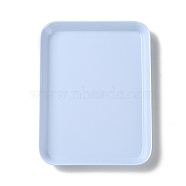 Rectangle Plastic Jewelry Plates, Storage Tray for Rings, Necklaces, Earrin, Light Sky Blue, 18.5x14.1x1.7cm(AJEW-K041-01D)