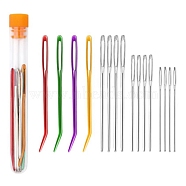 Knitting Neddles Sets, including Aluminum Big Eye Needles, Mixed Color, 100x13mm(PW-WG3AD58-06)