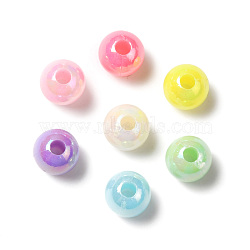 Opaque Acrylic Beads, AB Color Plated, Round, Mixed Color, 6mm, Hole: 1.8mm, about 4167pcs/500g(MACR-F074-07)