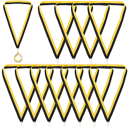 40Pcs Polyester Medal Straps, Award Neck Ribbons, Medal Lanyards, with Iron Clasps, Gold, 864x22mm(AJEW-CP0011-54A)