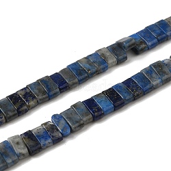 Natural Lapis Lazuli Beads Strands, 2-Hole, Rectangle, 2.5~3x5x2.5mm, Hole: 0.8mm, about 138~140pcs/strand, 15.28''~15.31''(38.8~38.9cm)(G-Z045-A11-01)